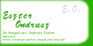 eszter ondrusz business card